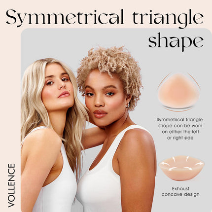 Vollence Triangle C Cup Silicone Breast Forms Fake Breasts Artificial Breasts for Mastectomy Prosthesis Transvestites Crossdressers