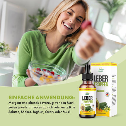 Landgut Liver Drops | Made from pure plant oils | Suitable for women and men | 30 ml content per bottle 1x
