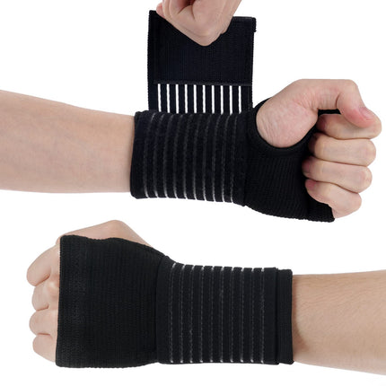 ACWOO Wrist Support, 2 Pack Wrist Brace, Flexible Wrist Splint for Carpal Tunnel, Adjustable Velcro Hand Brace for Sports and Everyday Use, Breathable Wrist Wrap for Women and Men