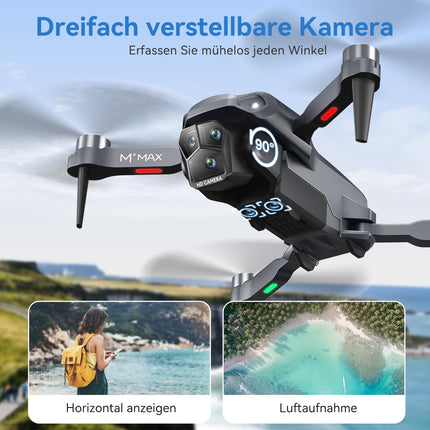 HYTOBP M°max Drone with 1080P Camera for Adults, Drones for Kids Brushless Motor, RC Drone, 3 Batteries, 5G WiFi, Altitude Hold, One-Button Takeoff/Landing, Headless Mode, 3D Flip