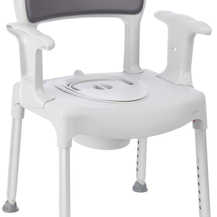 Etac Swift Commode, Commode Toilet Chair, Bedroom Commode, Adjustable Leg Height, Lightweight and Easily Moved, 46 x 41 cm Seat