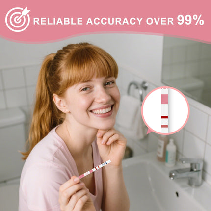 Pregnancy test strips, hCG pregnancy test for home use for early detection, over 99% accurate, 20 pieces individually wrapped with urine cups, pregnancy tests 5mm wide, 10mIU/mL