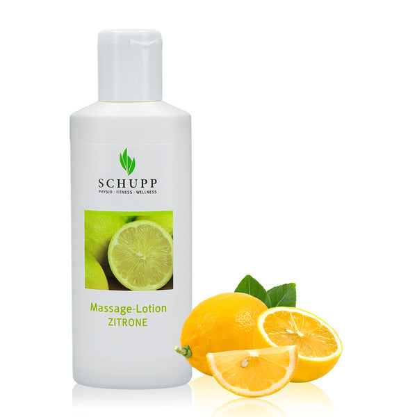 SCHUPP Massage Lotion Lemon, 200ml - Massage cream for good lubrication - moisturizing lotion for dry &amp; chapped skin - Made in Germany