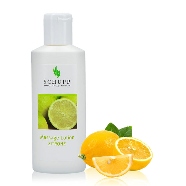 SCHUPP Massage Lotion Lemon, 200ml - Massage cream for good lubrication - moisturizing lotion for dry &amp; chapped skin - Made in Germany