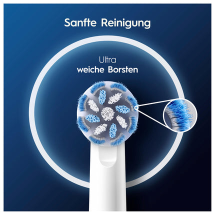 Oral-B Pro Sensitive Clean brush heads for electric toothbrush, 12 pieces, gentle tooth cleaning, X-bristles, original toothbrush head for Oral-B toothbrushes, letterbox-compatible packaging