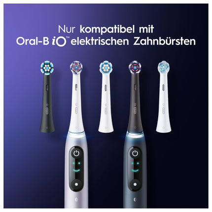 Oral-B iO Radiant White Electric Toothbrush Heads, 6 Pack, Whitening Teeth, Original Toothbrush Head for Oral-B iO Toothbrushes, Mailbox-Safe Packaging, Black