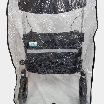 Fabacare rollator protective cover, rollator cover, walker cover, protective hood, protective film, rain cover for rollators, weatherproof canopy, tarpaulin, rollator weather protection, protective film