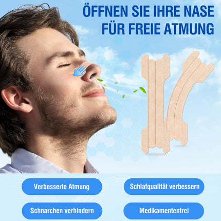 Nose Patches for Snoring, 80 Pieces Extra Strong Nose Patches for Better Breathing, Breathable Nose Strips Relieve a Blocked Nose, Effective Anti-Snoring, Nose Strips for Sports and Sleep
