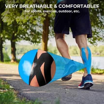 Grunda Kinesiotapes - 3 Kinesiology Tape Rolls (5cm x 5m) Kinesiotape - Professional Physio Tape and Sports Tape - Waterproof &amp; Skin-friendly Sports Tapes for Muscle Support, Knee Pain