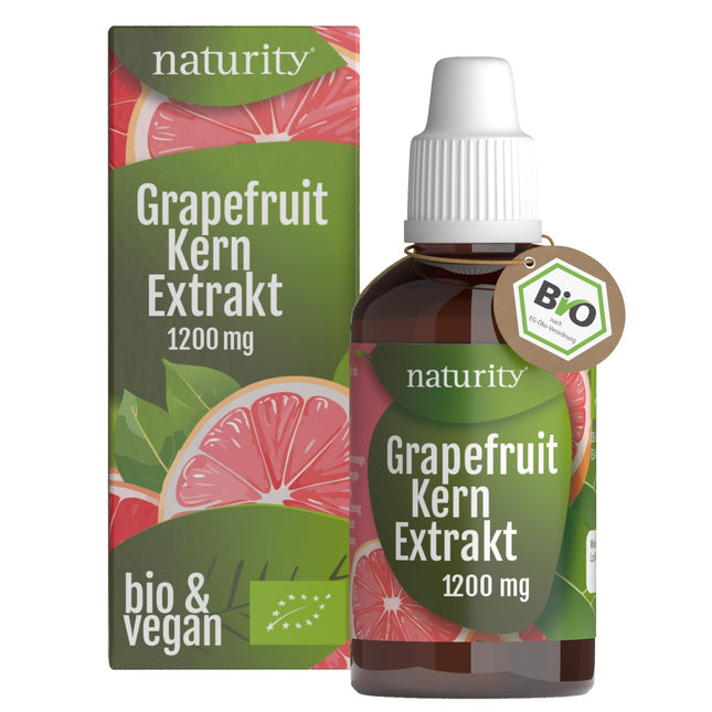 Organic grapefruit seed extract, 1200 mg bioflavonoids/100 ml, certified organic quality, vegan and made in Germany, easy and clean to use