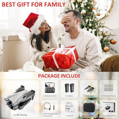 OKYUK i3 PRO Drone with 4K Camera, 50-Min Flight Time, Under 139g, 200-Meter FPV Transmission, Brushless Motor, Follow-Me/Return/Photography/Video, RC Quadcopter for Beginners and Adults (Gray)