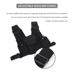 Gugxiom Radio Shoulder Holster, Universal Walkie-Talkies Chest Bag, Radio Chest Rig Holster Pack, High-Quality Fire Department Military Grade, for Construction Sites of Police Production Workshops
