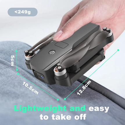 Drone with Camera Foldable Drones for Adults Beginners, Brushless Motor Wind Protection Level 4 Maximum Flight Speed ​​40 KM/H, 1080P HD Camera Motor Adjustable Drone, FPV RC Quadcopter