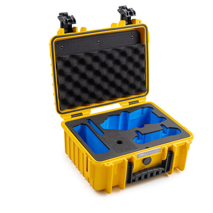B&amp;W Outdoor Carrying Case for DJI Air 3, Air 3S and Fly More Combo Drone - Type 3000 Yellow - waterproof according to IP67 certification, dustproof, shatterproof and indestructible