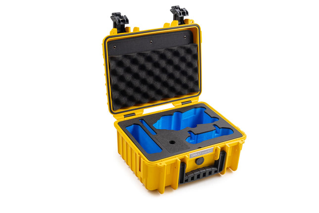 B&amp;W Outdoor Carrying Case for DJI Air 3, Air 3S and Fly More Combo Drone - Type 3000 Yellow - waterproof according to IP67 certification, dustproof, shatterproof and indestructible