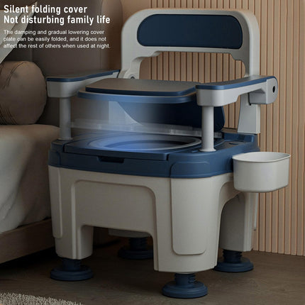 cadciehe bedside commode, portable toilet, toilet chair with handles, height adjustable, mobile portable toilet, adult potty chair, load 400 kg, for seniors, disabilities, elderly