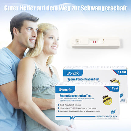 Wondfo Sperm Test 2x Fertility Test for Men Sperm Test Sperm Test for Men Sperm Concentration Test Sperm Count Test