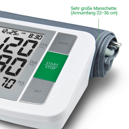 Medisana BU 510 upper arm blood pressure monitor, blood pressure and pulse monitor with memory function, traffic light scale, blood pressure cuff with irregular heartbeat indicator
