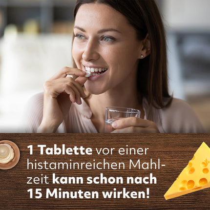 DAOSiN tablets to supplement the body's own DAO enzyme for the breakdown of histamine from food, clinically tested, over 90% recommendation rate - 120 tablets