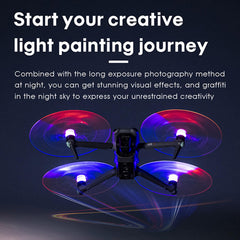 LICHIFIT LED Lights Propeller for DJI AIR 3 Drone Night Flight Flash Paddle Blade Low Noise Prop Accessories
