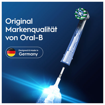 Oral-B Pro CrossAction Electric Toothbrush Heads, Superior Teeth Cleaning, X-Bristles, Original Toothbrush Head, Oral-B Toothbrushes, Mailbox-compatible Packaging, 12 Pack, Black