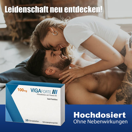 NEW: VIGAFORTE - high-dose for men with immediate effect - extra strong tailored to the needs of men - premium quality with L-Arginine + Maca