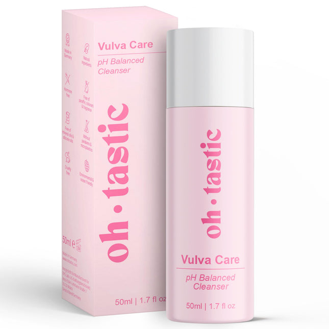 Intimate Wash Lotion for Women - Antibacterial &amp; soap-free shower gel for the intimate area, intimate wash lotion for women with lactic acid bacteria against itching, vaginal yeast infections &amp; odor - ohtastic - (50ml)