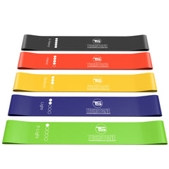 TechStone Resistance Bands Equipment for Men - (Set of 5) Sports Fitness and Women Resistance Bands Rubber Bands Bands Strength Training Booty Rubber Band for Home, Gym, Fitness Studio, Yoga &amp; Pilates