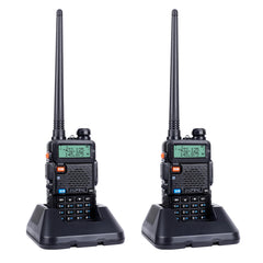 RKK Talkie Walkie License-Free PMR446 16 Channels Radio, Radio Range 1-5 km, CTCSS/DCS Walkie Talkie with Charging Station and Headset (2 Pieces)