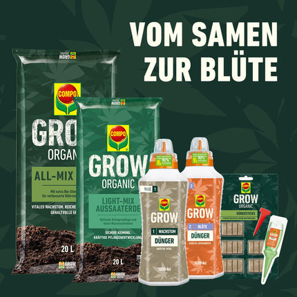 COMPO GROW Growth Fertilizer for Special Crops - Fertilizer for Indoor &amp; Outdoor Use - Special Fertilizer for the Growth Phase - Mineral - 500 ml, Green