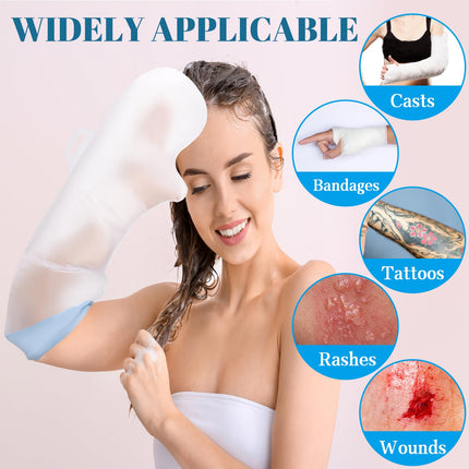 Fasola Shower Protector Arm, Waterproof Arm Cast Protector for Shower, Reusable Cast Arm Shower Cover, Wound Care Accessory, Broken Arm Aid