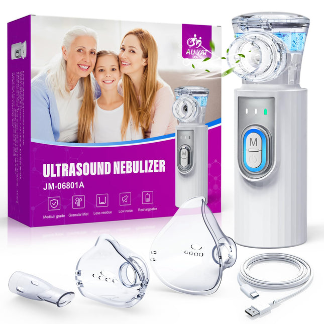 AU YAT Inhaler, Rechargeable USB C Inhaler for Children with Portable Design, Super Quiet Inhaler, Efficient Nebulizer Inhaler for Children on the Go