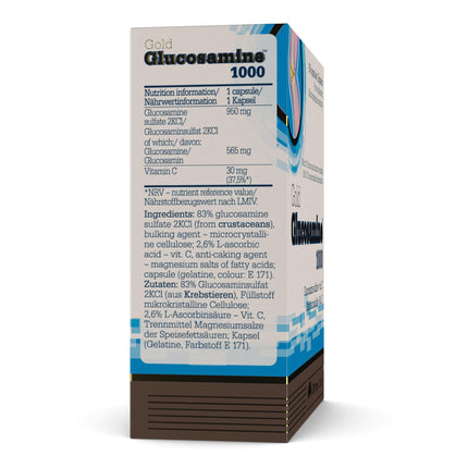 Olimp Labs Glucosamine 1000-60 Capsules - Food supplement in capsule form with glucosamine sulfate &amp; vitamin C