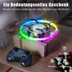 Mini Drone for Kids with LED Lights Altitude Hold and Headless Mode, 360° Flip RC Quadcopter Gifts Toy Helicopter Drone for Kids Ages 8 and Up and Beginners Boys Girls