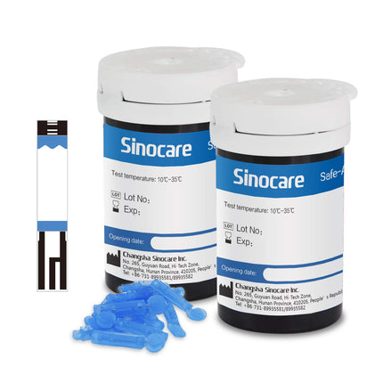 sinocare Safe-Accu blood glucose test strip set, 50 blood glucose test strips (only for Safe-Accu blood glucose meter test winner)