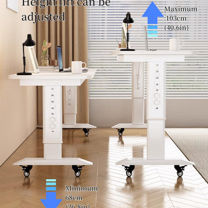 Bedside table, bedside desk, overbed table with wheels, overbed table, overbed desk, overbed table, mobile desk, bedside table with wheels, computer table for bed, overbed table, height adjustment