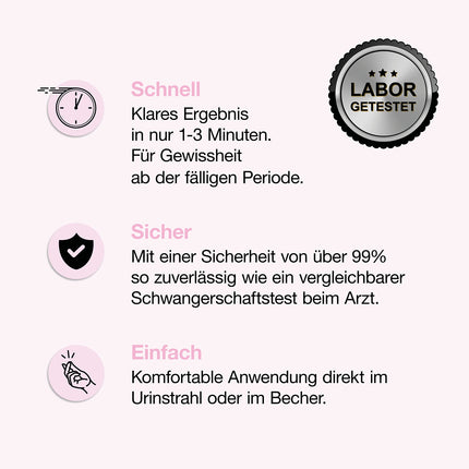 PreSense® - Rapid Pregnancy Test (2-pack) - Fast, Safe, Reliable and Easy – Urine Test - Pregnancy Test