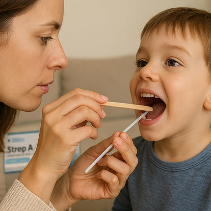 Medicinadellavoro.com – Rapid Streptococcus Test for Children and Adults, Throat Streptococcus Test for Group A Streptococcus, Useful for Fever, Sore Throat, Results in 10 Minutes, 1 Test