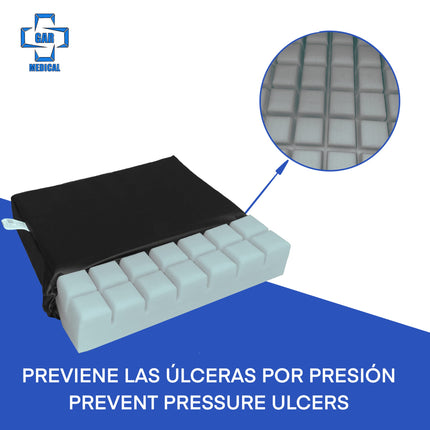 Gar Medical Anti-Decubitus Cushion Slotted HR Foam Waterproof Orthopedic Cushion for Lumbar and Coccyx Pressure Ulcers