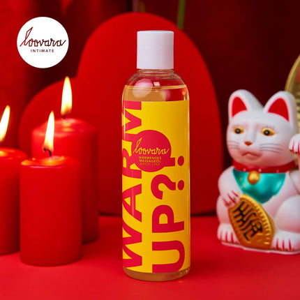 Loovara Massage Oil 250 ml WARM UP, natural oils, erotic massage oil, warming love oil for arousal during foreplay, with a sweet scent for partner massage, vegan