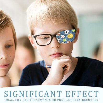 SYEYCW 10 Pieces Eye Patches Children, Amblyopia Eye Patches Children, Colorful Cartoon Reusable Eye Patches, for Glasses Treat Lazy Eye Amblyopia Strabismus for Left &amp; Right Eyes