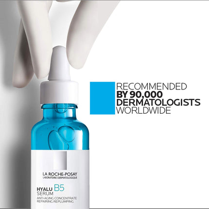 La Roche Posay Anti-Wrinkle Serum, For normal to sensitive skin, Regenerating and plumping, With vitamin B5, madecassosides and hyaluronic acid, Hyalu B5, 50 ml