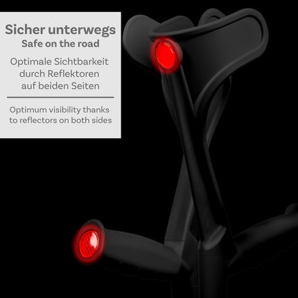 Crutches Black Pair Classic 140 Kg Forearm Crutch from Ossenberg with Ergo Soft Grip Walking Aid Pulox Design