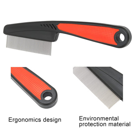 Brrnoo Metal Human Lice Comb Lausinator Nits Comb Extra Fine, Nits Comb Safely Removes Lice Made of Extra Fine Stainless Steel for Babies, Children, Adults and Pets