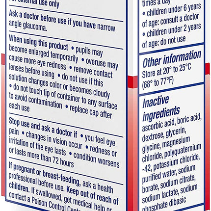 Visine, Redness Relief, Irritation Eye Drops Original, 0.5 fl oz by Visine