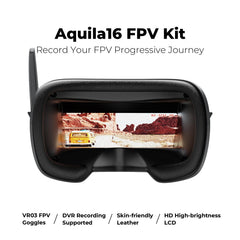 BETAFPV Aquila16 FPV Kit with LiteRadio 2 SE Transmitter for Simulator, VR03 Goggles with DVR Recording Function, 3 Flight Modes, Supported 1S RTF Kit for FPV Beginners for Indoor and Outdoor Flying