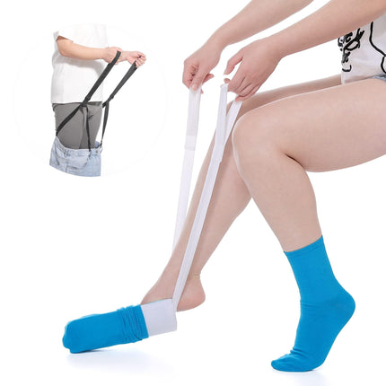 2 pieces of sock and trouser aid, dressing aid for elderly and disabled pregnant women (sock aid*1, trouser aid*1)