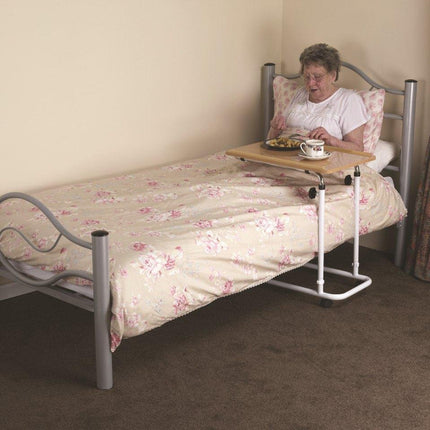 NRS Healthcare Bed and Chair Table with Castors