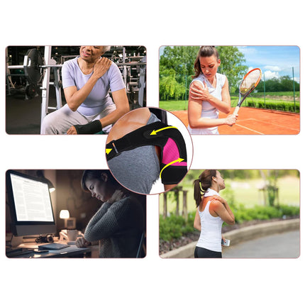 Winyoher Adjustable Shoulder Brace Made of Breathable Neoprene for Stability and Pain Relief for Men and Women, Shoulder Support Gentle Support for Left/Right