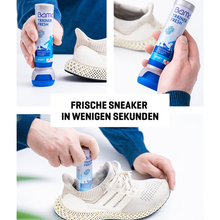 Bama Trainer Fresh Shoe Deodorant 100ml – hygienic, antibacterial freshness, transparent shoe spray for sports, work, and leisure shoes